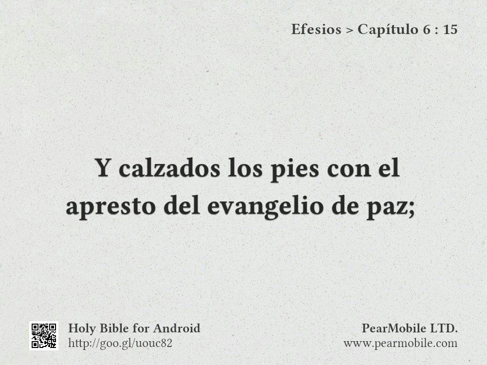 Efesios, Capítulo 6:15